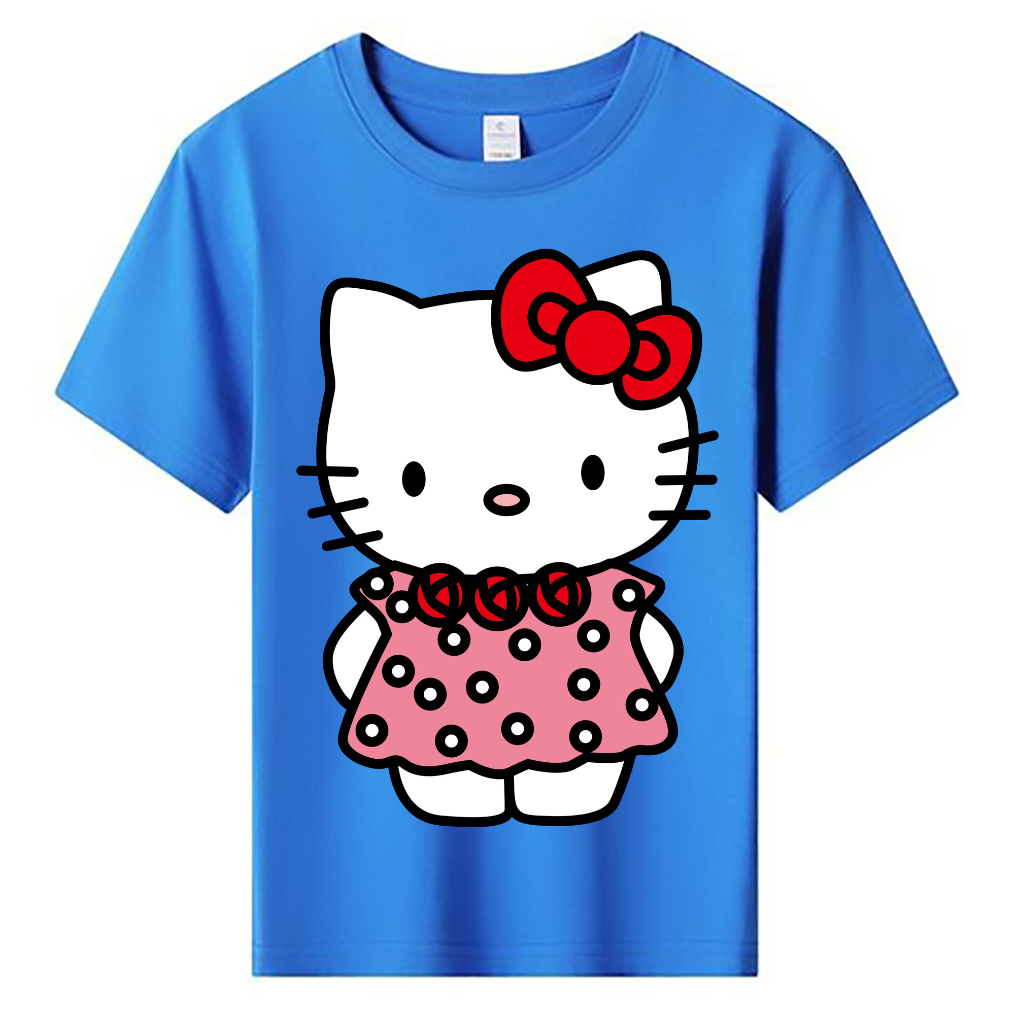（画像用） Hello Kitty ハローキティ 綿100％キッズTシャツ（フロントプリント）